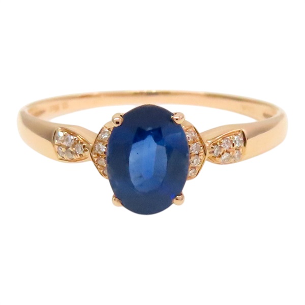 藍寶石 18K玫瑰金 戒指 Sapphire 1.36g