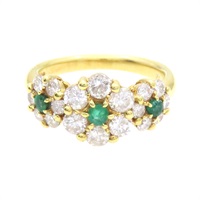 祖母綠 鑽石 18K黃金 戒指【JEWELRY 無品牌珠寶】