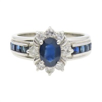 藍寶石 PT900 鉑金 戒指【JEWELRY 無品牌珠寶】