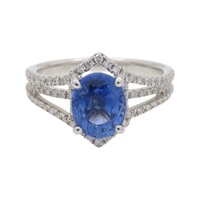 18K白金 藍寶石 戒指【JEWELRY 無品牌珠寶】 Sapphire 4.05g