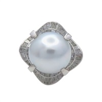 PT900 鉑金 南洋珍珠 戒指【JEWELRY 無品牌珠寶】