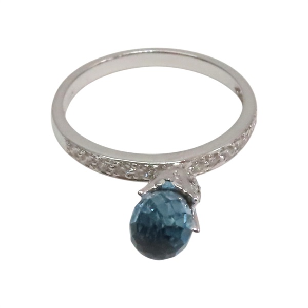 18K白金 垂墜寶石 戒指【JEWELRY 無品牌珠寶】