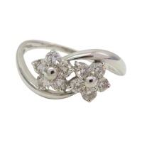 18K白金 碎鑽 戒指【JEWELRY 無品牌珠寶】