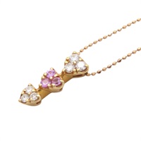18K/10K 玫瑰金 鑽石 項鍊【JEWELRY 無品牌珠寶】 Pink Sapphire 3.0g