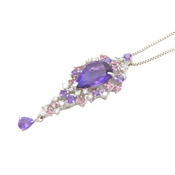 18K白金 紫水晶 項鍊【JEWELRY 無品牌珠寶】 Amethyst 4.8g