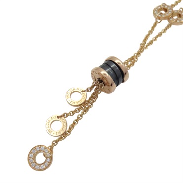 18K玫瑰金 黑瑪瑙 鑽石 B.zero1 項鍊【BVLGARI 寶格麗】
