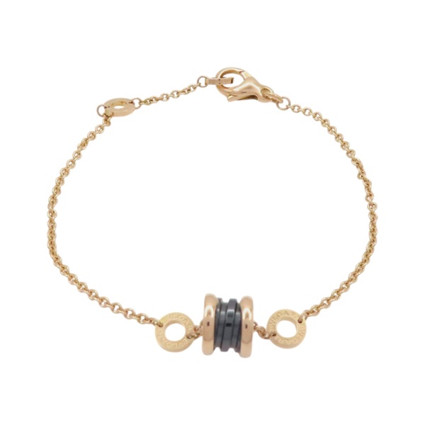 18K玫瑰金 黑色縞瑪瑙 B-zero1 手鍊【BVLGARI 寶格麗】 354810