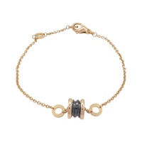 18K玫瑰金 黑色縞瑪瑙 B-zero1 手鍊【BVLGARI 寶格麗】 354810