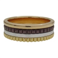 18K黃/白/玫瑰金 棕色PVD Quatre 戒指 54【Boucheron 寶詩龍】