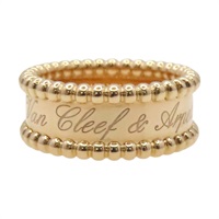18K玫瑰金 Perlee Signature 戒指 50【Van Cleef & Arpels 梵克雅寶】 VCARN32400