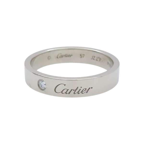 PT950鉑金 1顆鑽石 C de Cartier 戒指 57【Cartier 卡地亞】 B4051300