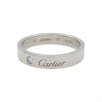 PT950鉑金 1顆鑽石 C de Cartier 戒指 57【Cartier 卡地亞】 B4051300