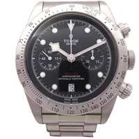 黑色錶面 不鏽鋼 Heritage Black Bay Chrono 腕錶【TUDOR 帝舵】 79350