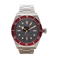黑色錶盤 不鏽鋼 紅色錶框 Black Bay 腕錶【TUDOR 帝舵】 79230R
