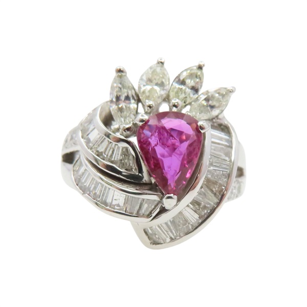 18K白金 紅寶石 戒指【JEWELRY 無品牌珠寶】