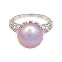 18K白金 粉色珍珠 戒指【JEWELRY 無品牌珠寶】 Pearl 4.3g