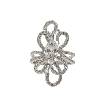 18K白金 鑽石 戒指【JEWELRY 無品牌珠寶】