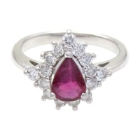 紅寶石 PT850鉑金 鑽石 戒指【JEWELRY 無品牌珠寶】 Ruby 5.1g