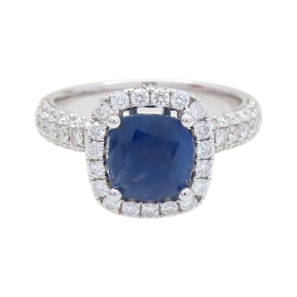 18K白金 藍寶石 鑽石 戒指【JEWELRY 無品牌珠寶】 Sapphire 5.9g