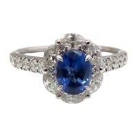 18K白金 藍寶石 戒指【JEWELRY 無品牌珠寶】 Sapphire 3.7g