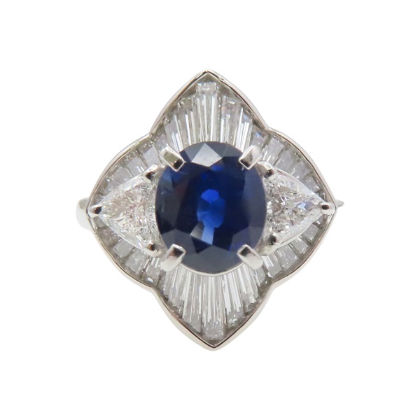 PT900鉑金 藍寶石 戒指【JEWELRY 無品牌珠寶】 Sapphire 9.3g