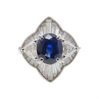 PT900鉑金 藍寶石 戒指【JEWELRY 無品牌珠寶】 Sapphire 9.3g