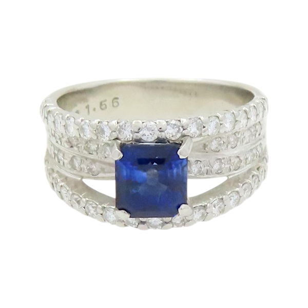 PT900鉑金 鑽石 戒指【JEWELRY 無品牌珠寶】 Sapphire 9.0g