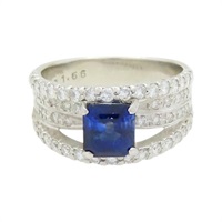PT900鉑金 鑽石 戒指【JEWELRY 無品牌珠寶】 Sapphire 9.0g