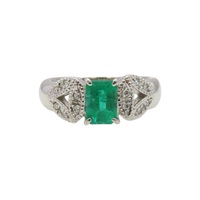 祖母綠 PT900鉑金 戒指【JEWELRY 無品牌珠寶】 Emerald 7.1g