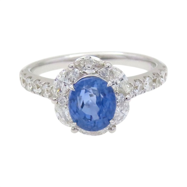 18K白金 藍寶石 戒指【JEWELRY 無品牌珠寶】 Sapphire 3.4g