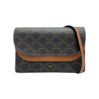 棕色 Triomphe 帆布 WOC 肩背包【CELINE 賽琳】