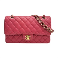 紅色 菱格紋 羊皮 Classic Flap 25 肩背包 金扣【CHANEL 香奈兒】 A01112