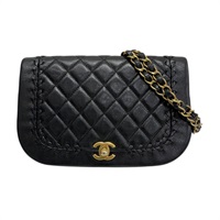 黑色 牛皮 肩背包【CHANEL 香奈兒】