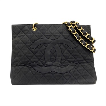 黑色 帆布 肩背包【CHANEL 香奈兒】