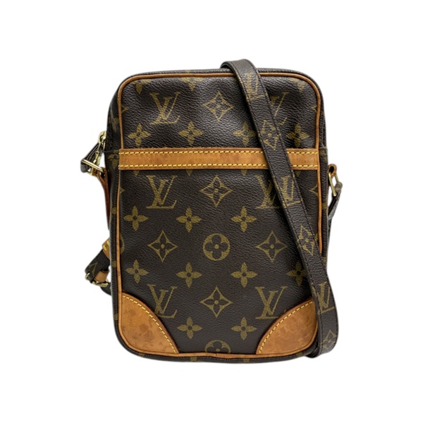 棕色 原花帆布 Danube 肩背包【LOUIS VUITTON LV 路易威登】 M45266