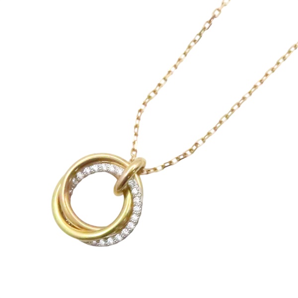 18K 三色金 Trinity 鑽石 項鏈【Cartier 卡地亞】 B7224849