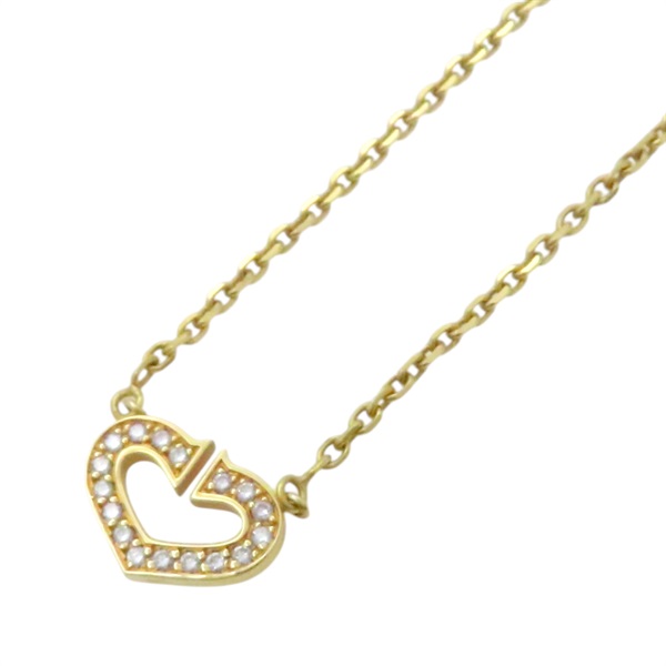 18K黃金 鑽石 C De Heart 項鍊【Cartier 卡地亞】