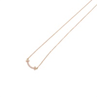 18K玫瑰金 碎鑽 T Smile 項鍊【Tiffany & Co 蒂芬妮】 62617772