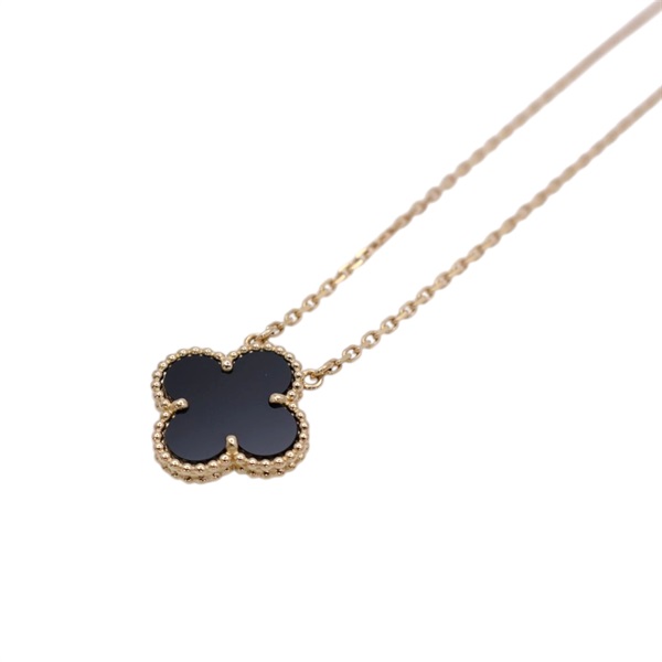 18K黃金 縞瑪瑙 Vintage Alhambra 項鍊【Van Cleef ＆ Arpels 梵克雅寶】 VCARA45800