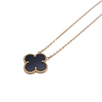 18K黃金 縞瑪瑙 Vintage Alhambra 項鍊【Van Cleef ＆ Arpels 梵克雅寶】 VCARA45800