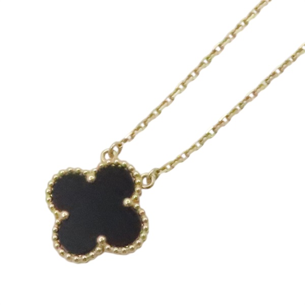 18K黃金 黑瑪瑙 Vintage Alhambra 項鍊【Van Cleef & Arpels 梵克雅寶】 VCARA45800