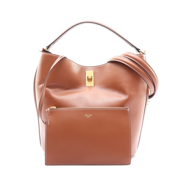 棕色 牛皮 Bucket 16 兩用包【CELINE 賽琳】 195573