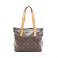棕色 原花帆布 Cabas Piano 肩背包【LOUIS VUITTON LV 路易威登】 M51148