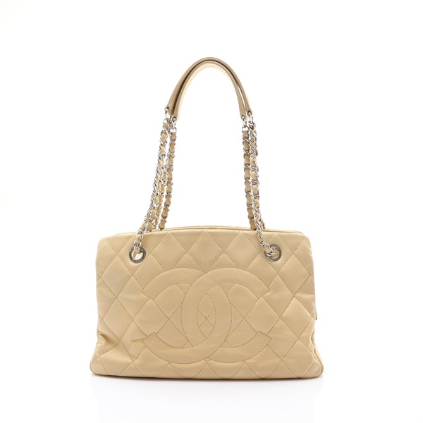 淺褐色 荔枝紋牛皮 Timeless CC Shopping 肩背包 無卡【CHANEL 香奈兒】