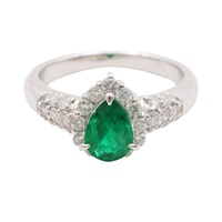 JEWELRY 無品牌珠寶 祖母綠 PT900鉑金 戒指 #54 Emerald 6.5g