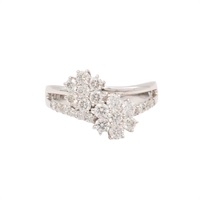 18K白金 花朵鑽石 戒指【JEWELRY 無品牌珠寶】 Diamond 4.9g