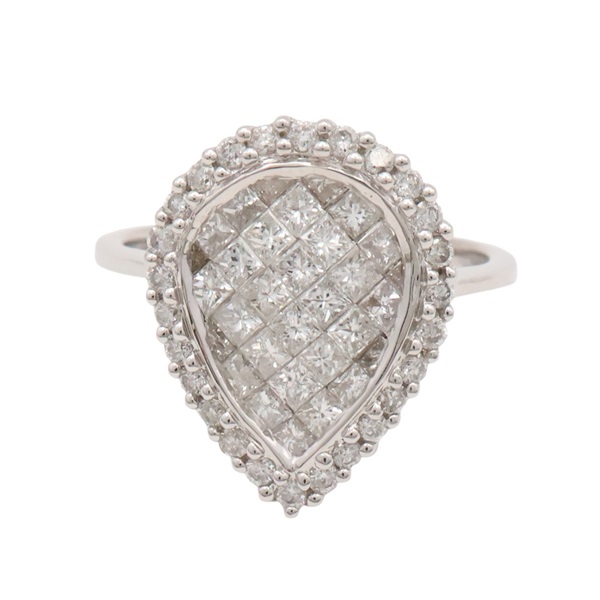 18K白金 水滴鑽石 戒指【JEWELRY 無品牌珠寶】 Diamond 4.5g