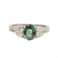 PT900 鉑金 祖母綠 戒指【JEWELRY 無品牌珠寶】