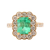 18K黃金 祖母綠 戒指【JEWELRY 無品牌珠寶】