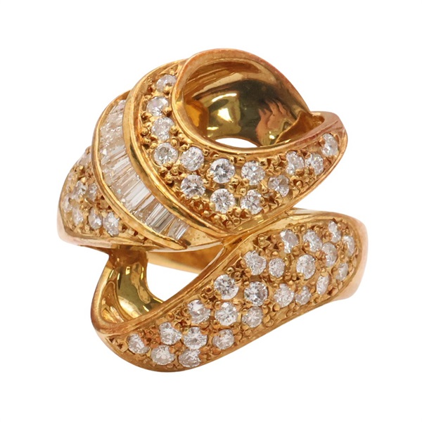18K黃金 碎鑽 戒指【JEWELRY 無品牌珠寶】 Diamond 9.2g